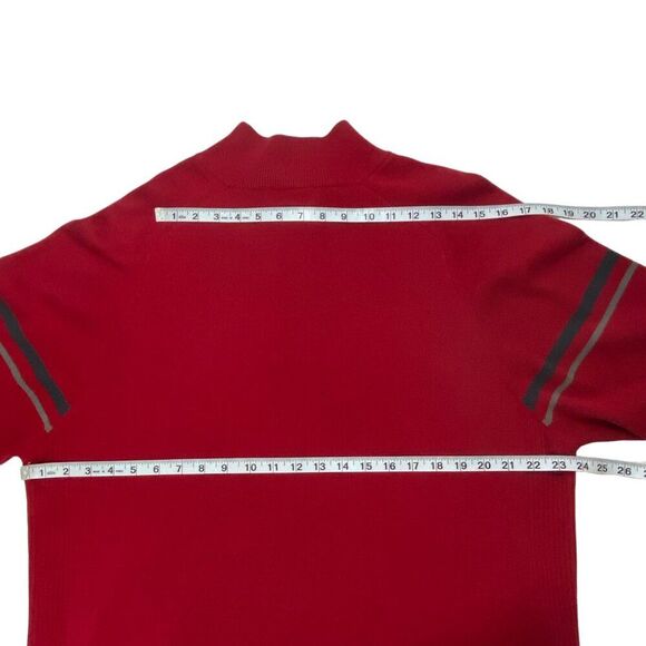 Eddie Bauer Mens Sweater | Large Tall | Red | Quarter Zip | Cabin Cold Weather - Picture 6 of 11